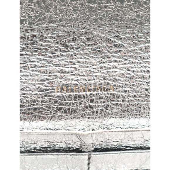 Balenciaga Papier Metallic Silver Arena Leather Envelope - Picture 6 of 6